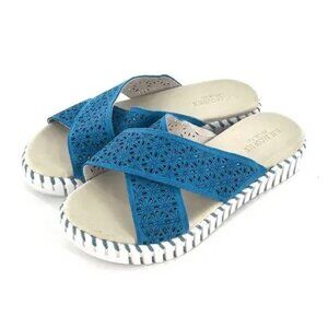 lIse Jacobsen Tulip Criss Cross Slide Sandals 11